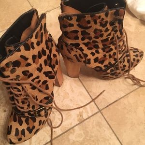 Steve Madden leopard print boots